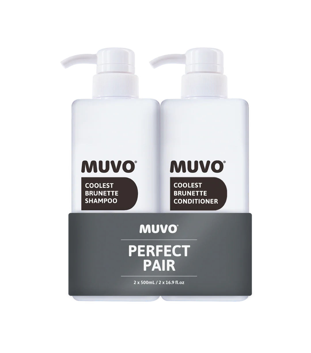 Muvo Coolest Brunette Shampoo and Conditioner 500ml Duo