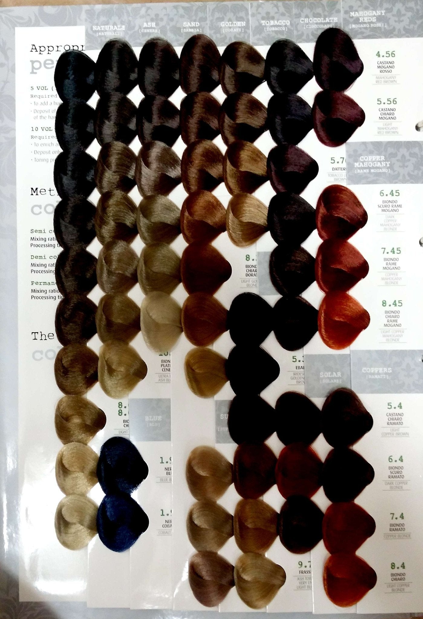 Jeval Color 100ml Colour Chart